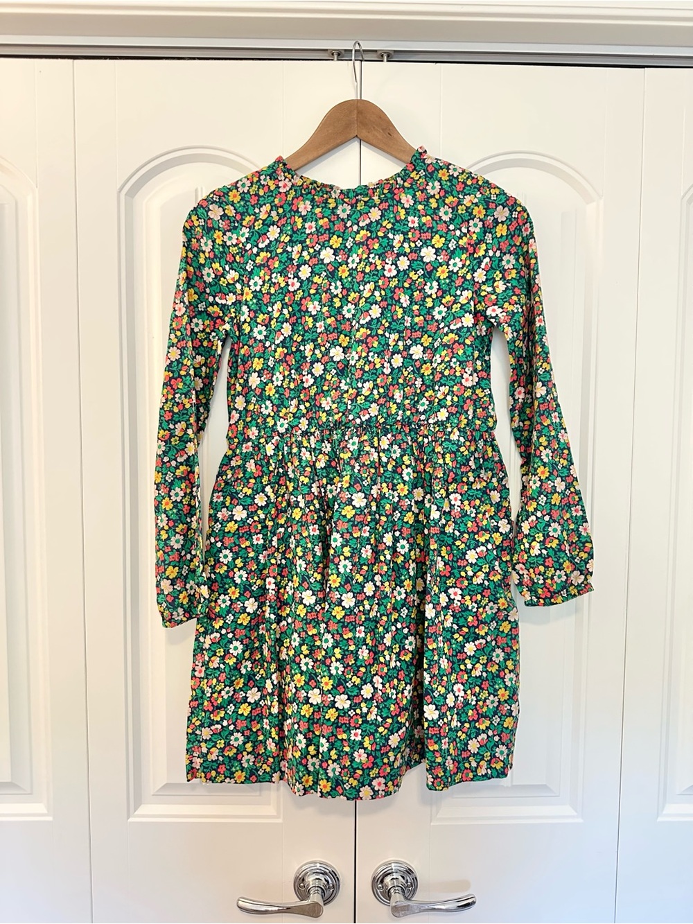 ✨MINI BODEN Floral Long-Sleeve Twirl Dress for Girls Size 11/12✨